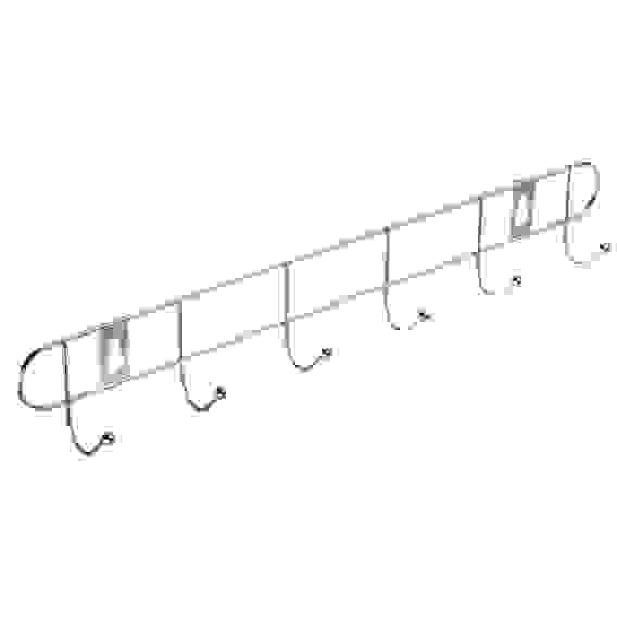 Вешалка настенная 6 крючков, эконом, металл, 32,5х5х3,5см VETTA