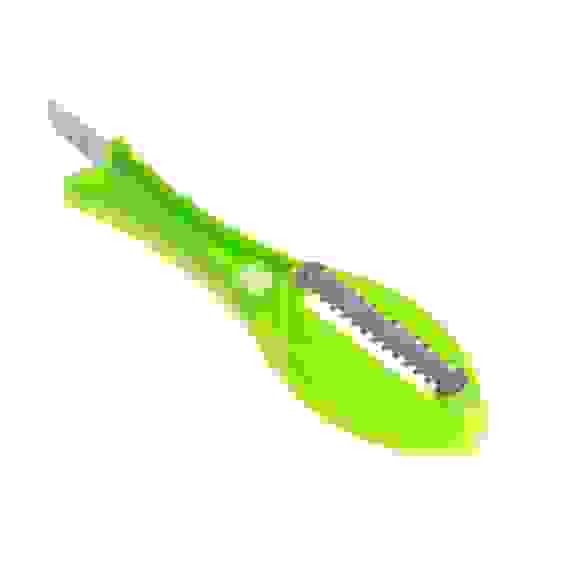 Рыбочистка с контейнером, 20см, нерж. сталь, полипропилен