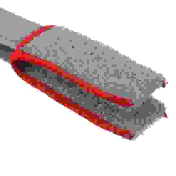 Щетка для чистки труднодоступных мест в салоне авто, 18 см, серо-красный ЕРМАК