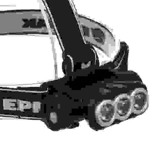 Фонарь налобный, 3 LED, 1200мАч, 3 режима, 8,3х3,8х5,4см, USB кабель, пластик ЕРМАК