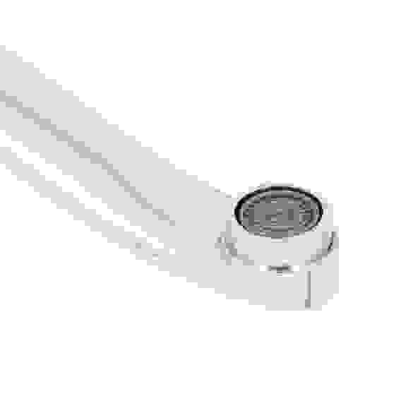 Излив смесителя для ванны, плоский изогнутый, 40см, нерж. сталь