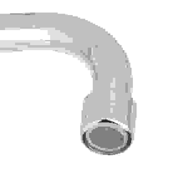 Излив смесителя для ванны, круглый S-образный, 30см, нерж. сталь