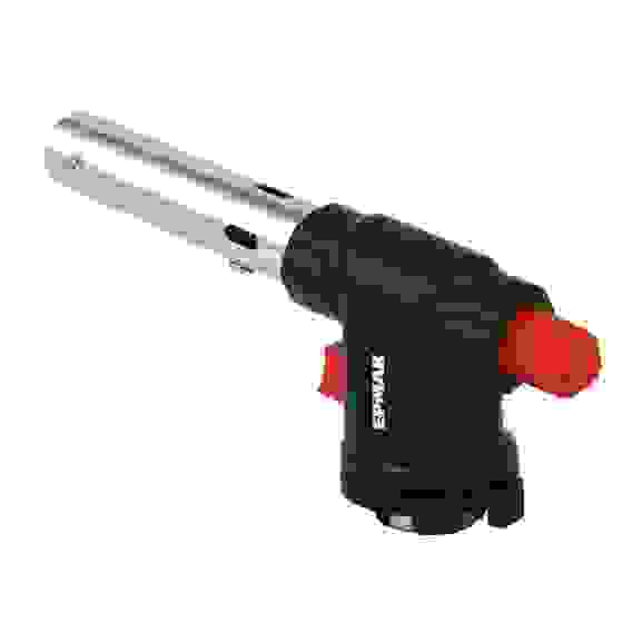 Горелка газ. с пьезорозжигом, цанговый захват, широкое cопло; 15х6,5х4см ЕРМАК