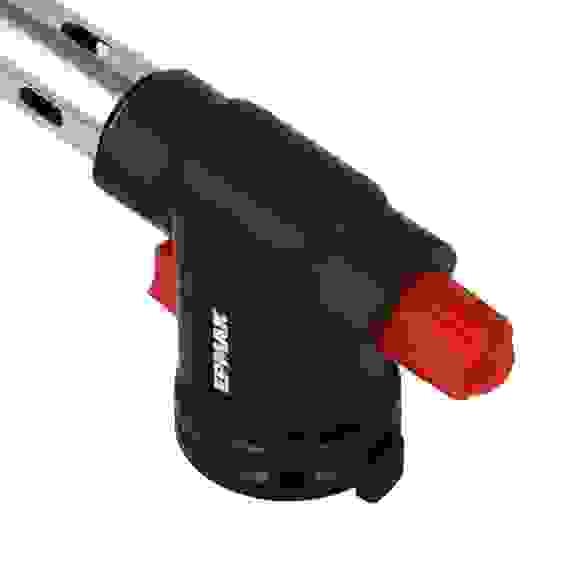 Горелка газ. с пьезорозжигом, цанговый захват, широкое cопло; 15х6,5х4см ЕРМАК