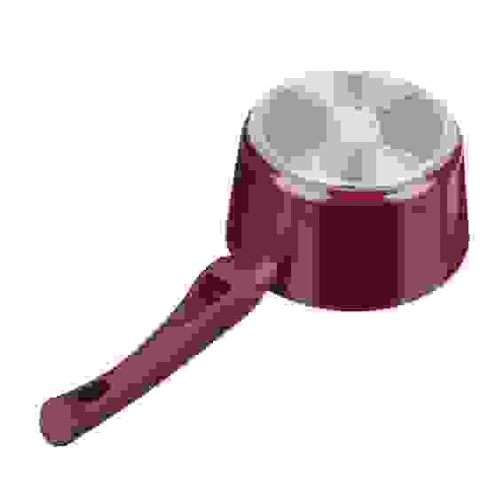 Ла Мери Ковш литой 1,3л, d16х8,5см, с крышкой, антипригарное покрытие мрамор, индукция SATOSHI