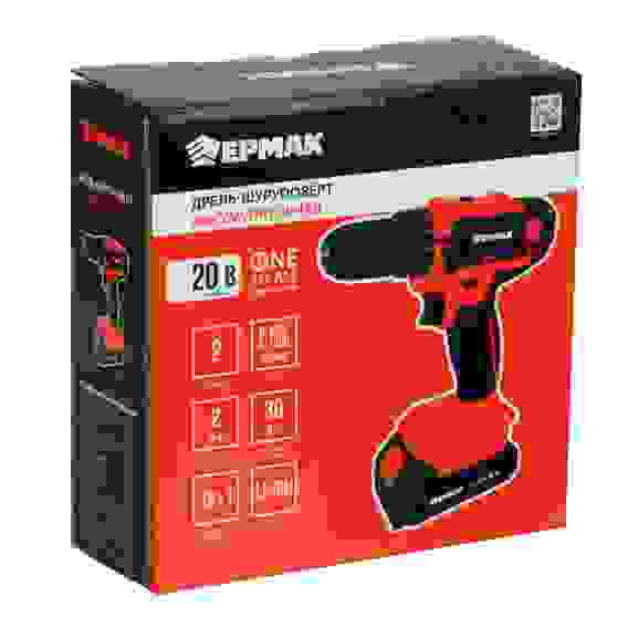 Дрель-шуруповерт аккумуляторный 20В 2А, 30Н*м (ONE) ЕРМАК