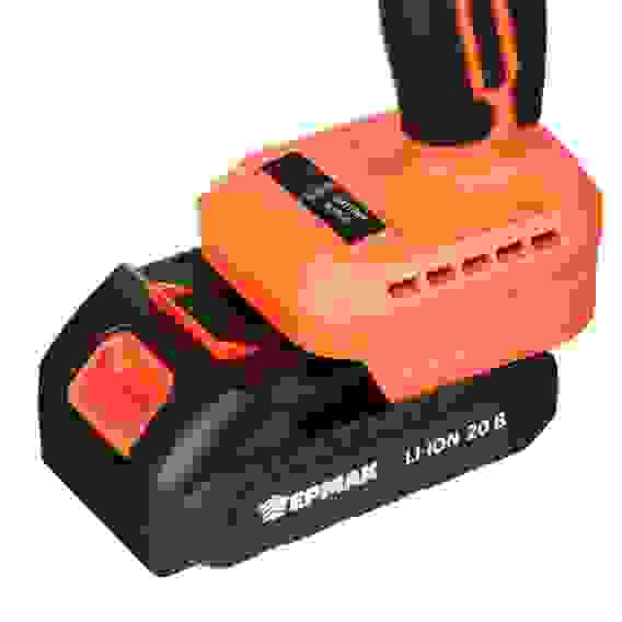 Дрель-шуруповерт аккум., ударный, бесщеточный, ДША-20, 20В, 2А*ч, 45Н*м (ONE) ЕРМАК