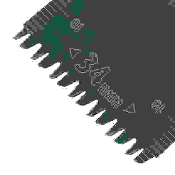 Насадка для МФИ режущая пазовая прямая, HCS, по дереву, ламинату, 34 х 2,5 мм, крупный зуб// Denzel