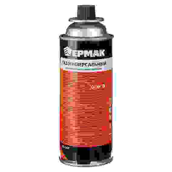 Газ для портативных плит, всесезонный, метал. баллон 220гр, 520см3 (цанговый, ЕАЭС) ЕРМАК