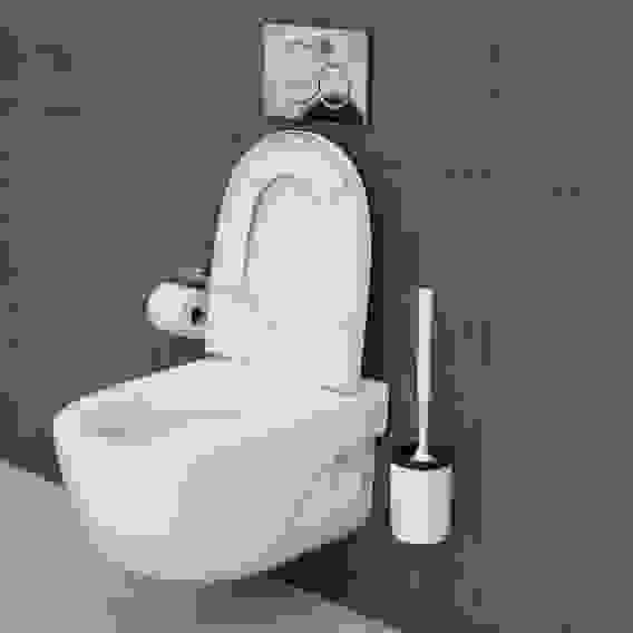 Ерш туалетный гибкий (с подст.)(белый)