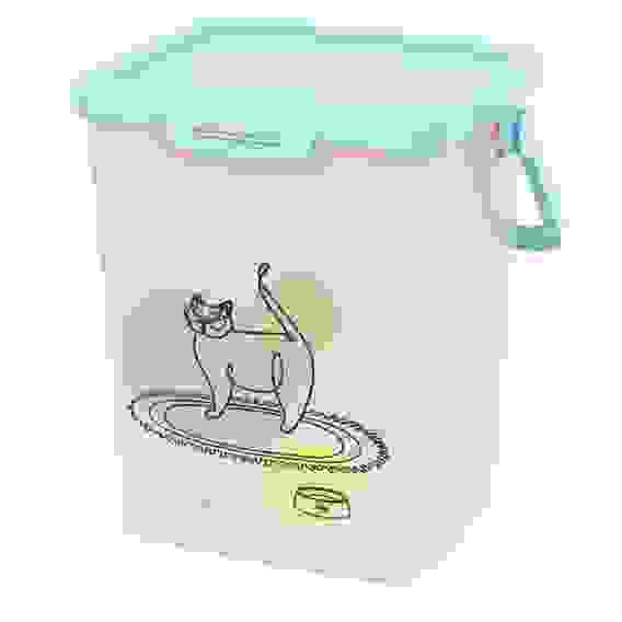 Контейнер для корма &quot;Мур-мяу&quot; 5,5л (с замком)