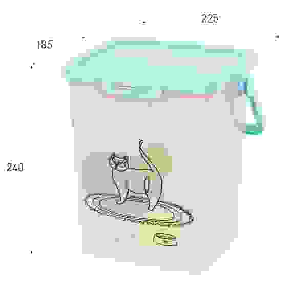 Контейнер для корма &quot;Мур-мяу&quot; 5,5л (с замком)