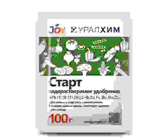 Удобрение сухое 100гр. СТАРТ (д/рассады) д/томатов, огурцов, цветов Уралхим, пакет JOY
