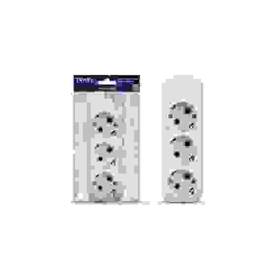 Колодка удлинителя 3-м 16А с заземл. АБС-пластик бел.TOKOV ELECTRIC TKE-C01-KU3-Z1685662
