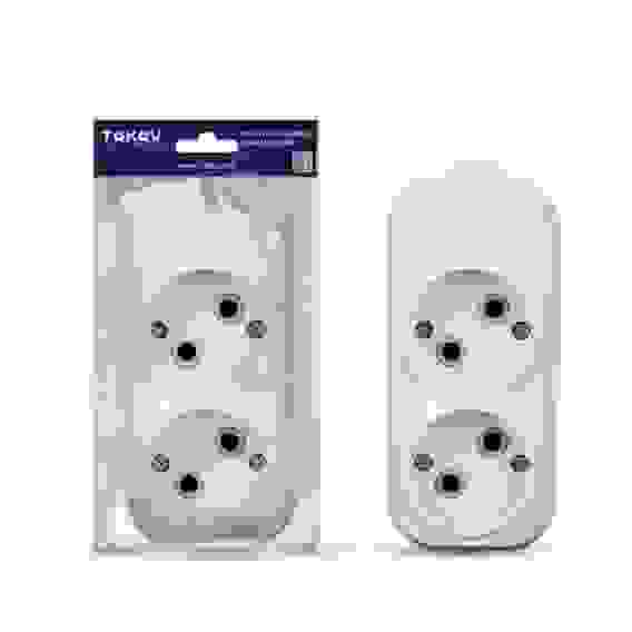 Колодка удлинителя 2-м 10Аб без заземл. АБС-пластик бел.TOKOV ELECTRIC TKE-C01-KU2 .1685659