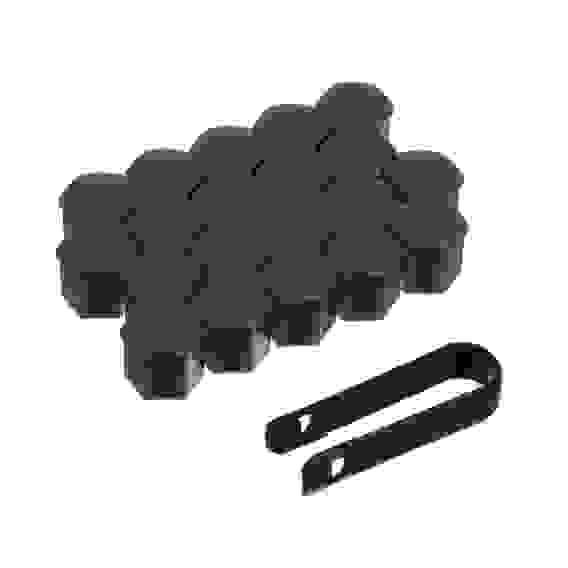 Колпачки на колесные болты/гайки 19 мм, 20 шт.+ съёмник, пластик, серый NG