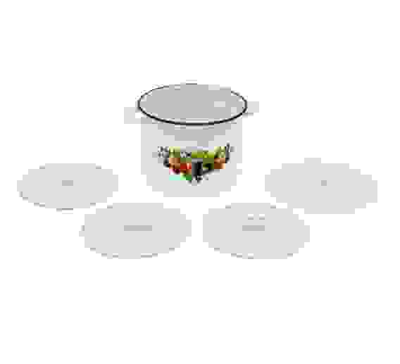 Мантоварка 9,0л 3 вставки белая с рис