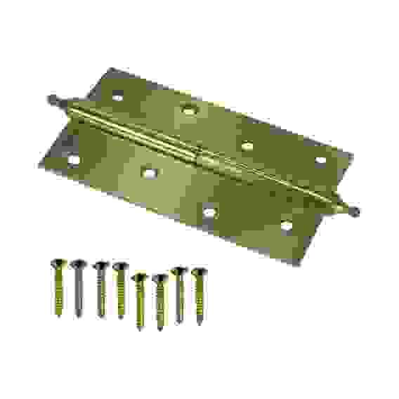 Петля накл. ALTEZTA 1007 120*75*2,5 с корон., золото матовое правая