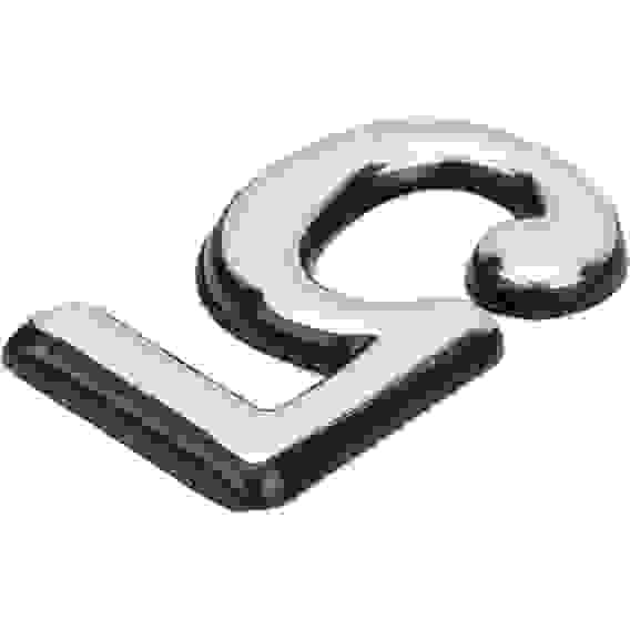 Цифра &quot;5&quot; 50мм. пластм. клеящ. хром