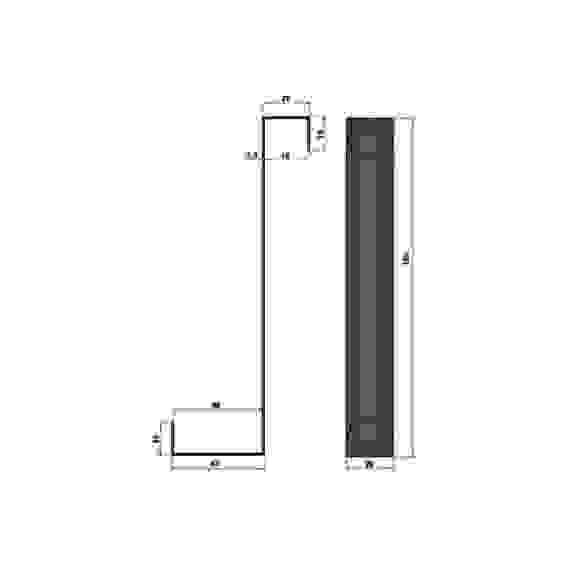 Двухсторонний крючок для дверей и шкафов h150 белый