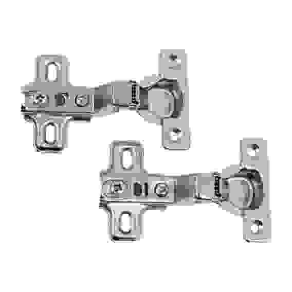 Петля меб. Ø26 для вкладных дверей в сборе с пластиной под шуруп. Н=0 (2шт.)