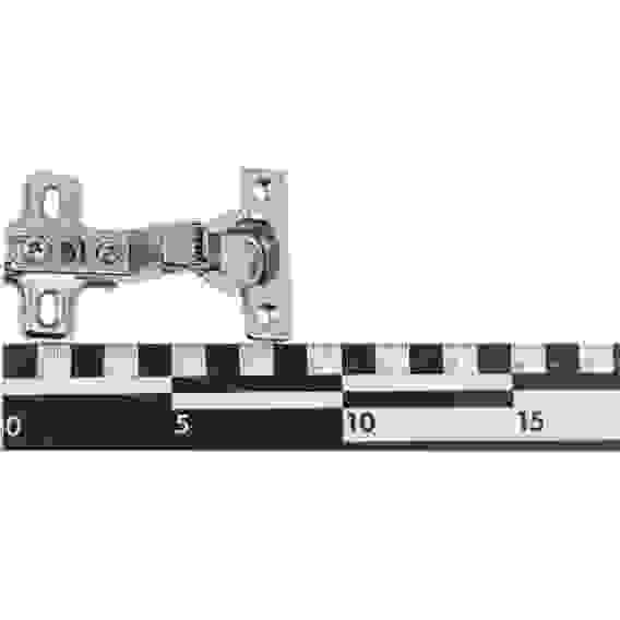 Петля меб. Ø26 для вкладных дверей в сборе с пластиной под шуруп. Н=0 (2шт.)