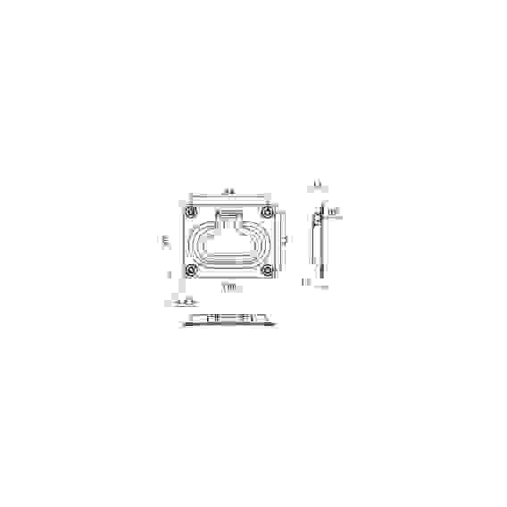 Ручка для погреба скрытая 100х80 цинк