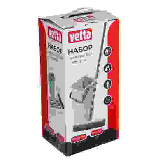 Набор швабра ПВА с ведром, полипропилен, ABS-пластик, швабра:28х5,5х129см, ведро: 16х13х35 см VETTA