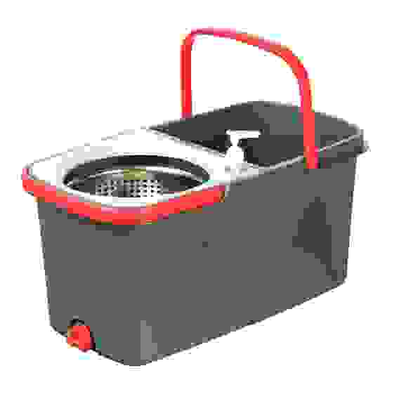 Набор швабра с ведром разборн.,2 насадки,полипропилен,полиэстер,нерж.сталь,h125см,48х25,5х23см VETTA