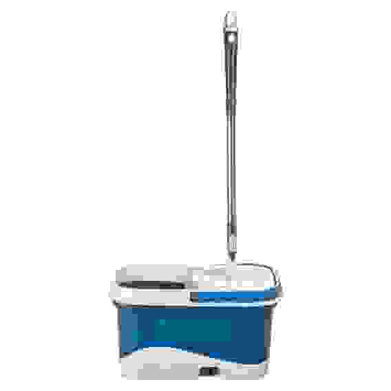Набор МОП: ведро 12л, с колес., швабра, доп.насадка, принцип отж. &quot;Юла&quot;, метал.отжим, пластик VETTA