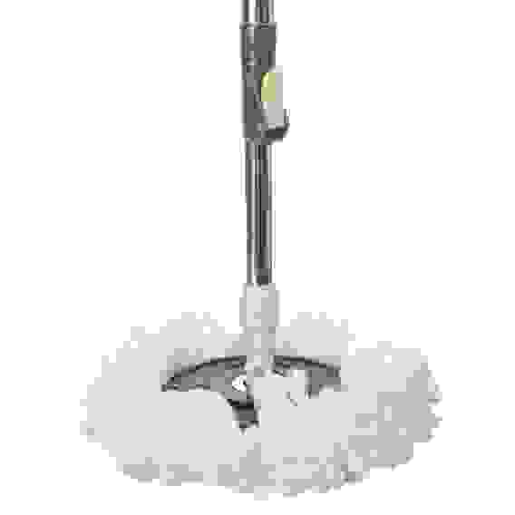 Набор МОП: ведро 12л, с колес., швабра, доп.насадка, принцип отж. &quot;Юла&quot;, метал.отжим, пластик VETTA