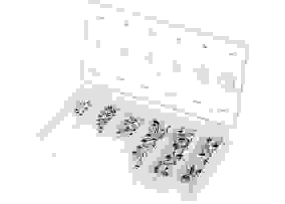 Набор гаек М5х0,8,М6х0,5,М6х1,М8х1,25,М10х1,25,М12х1,5 мм 150 пред