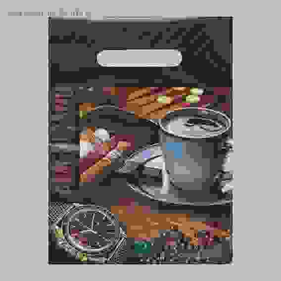 Пакет &quot;Американо&quot;, полиэтиленовый с вырубной ручкой, 20 х 30 см, 30 мк