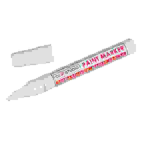 Маркер-краска, перманент, для любых поверхностей, 1мм, белый, металл, краска ClipStudio