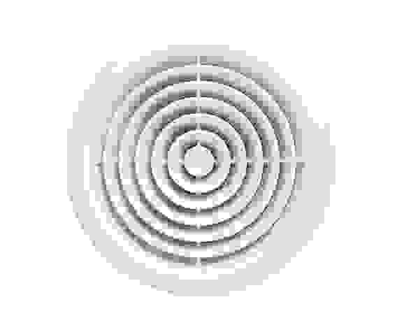 Решетка диффузор 15DK приточно-вытяжной со стопорным кольцом и фланцем D150