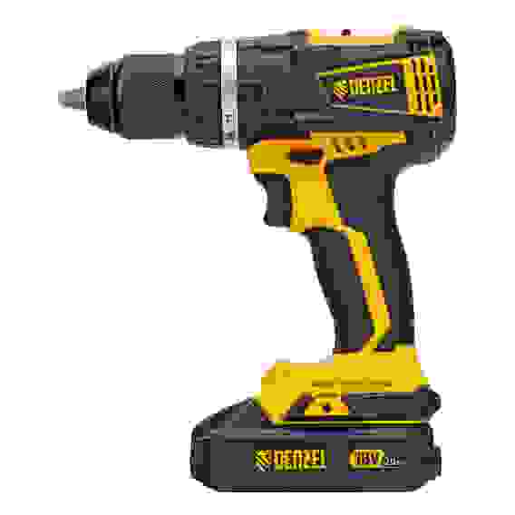 Дрель-шуруповерт аккумуляторная ударная бесщет CIDB-IB-18-02, Li-Ion, 18 В, 2 акк. Denzel