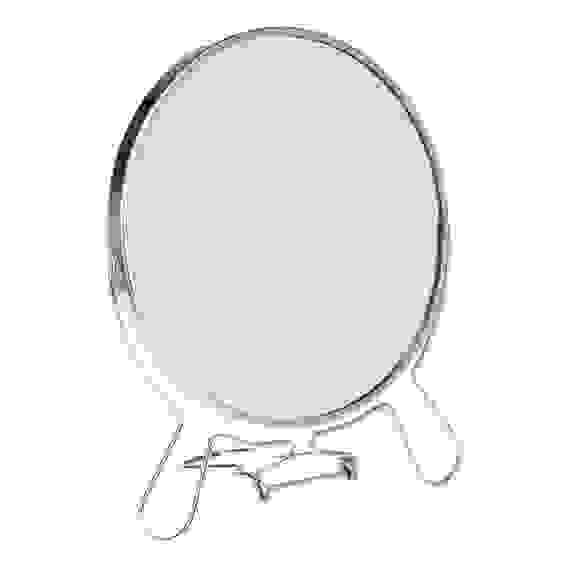 Зеркало настольное двустороннее с увеличением, сталь, стекло, диаметр 14,5см ЮНИLOOK