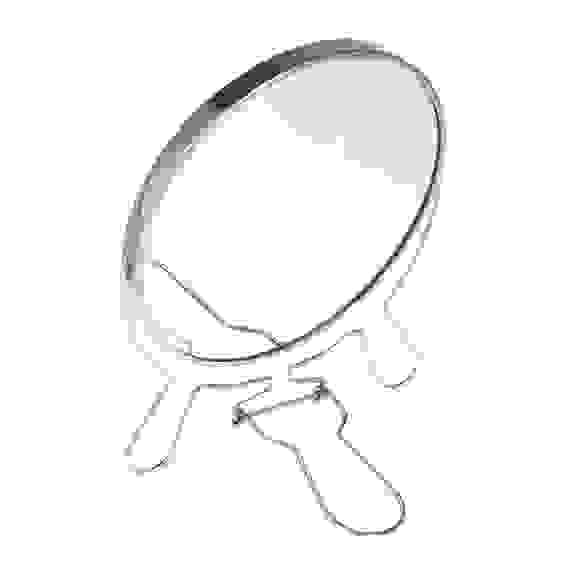 Зеркало настольное двустороннее с увеличением, сталь, стекло, диаметр 14,5см ЮНИLOOK