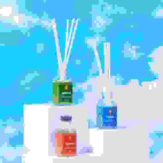 Аромадиффузор с палочками, 35 мл, 6 ароматов жасмин,лаванда,сандал,свежесть,кокос,вес.травы LADECOR