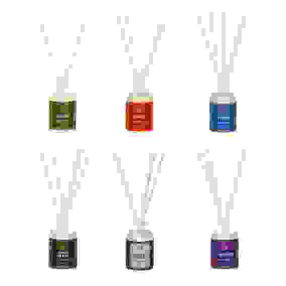 Аромадиффузор с палочками, 35 мл, 6 ароматов жасмин,лаванда,сандал,свежесть,кокос,вес.травы LADECOR