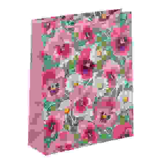 Пакет подарочный бумажный, 26x32x9 см, цветочная поляна, 128 гр, 4 дизайна