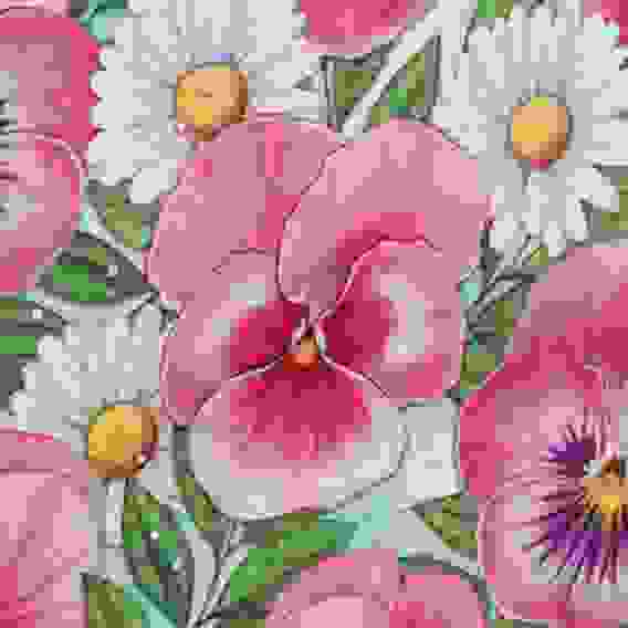 Пакет подарочный бумажный, 26x32x9 см, цветочная поляна, 128 гр, 4 дизайна