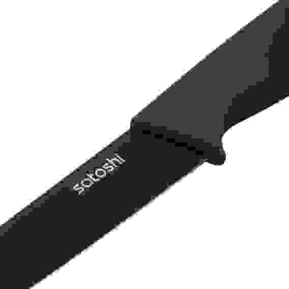 Набор ножей 5пр Ножи 8,9см; 12,7см; 20,3см, овощечистка, подставка для ножей Орис SATOSHI