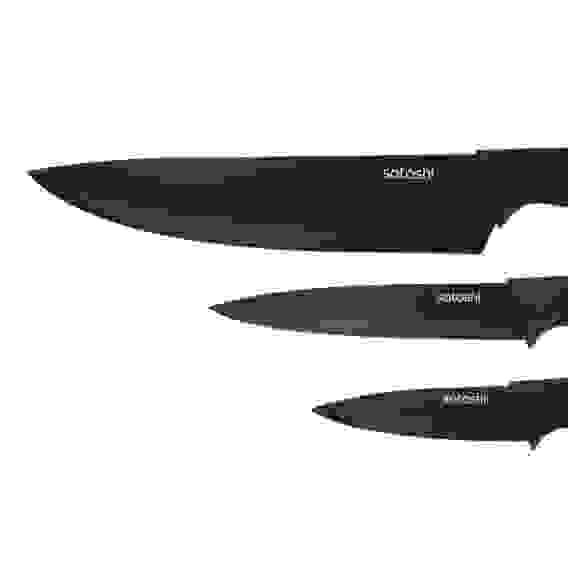 Набор ножей 5пр Ножи 8,9см; 12,7см; 20,3см, овощечистка, подставка для ножей Орис SATOSHI