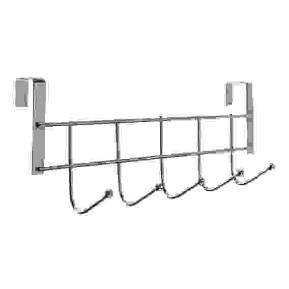 Вешалка накидная на дверь, 5 крючков, 24,5х2,5х9,5 см, металл VETTA