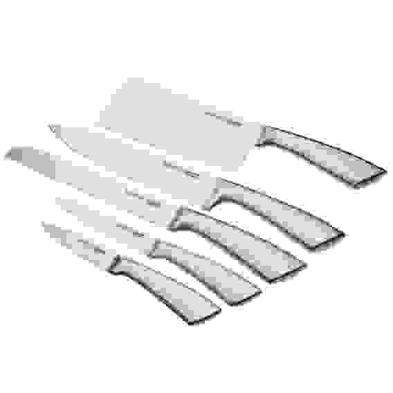 Набор ножей кухонных 8пр, ручки хром, акриловая подставка Мартелл SATOSHI