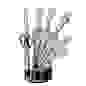 Набор ножей кухонных 8пр, ручки хром, акриловая подставка Мартелл SATOSHI