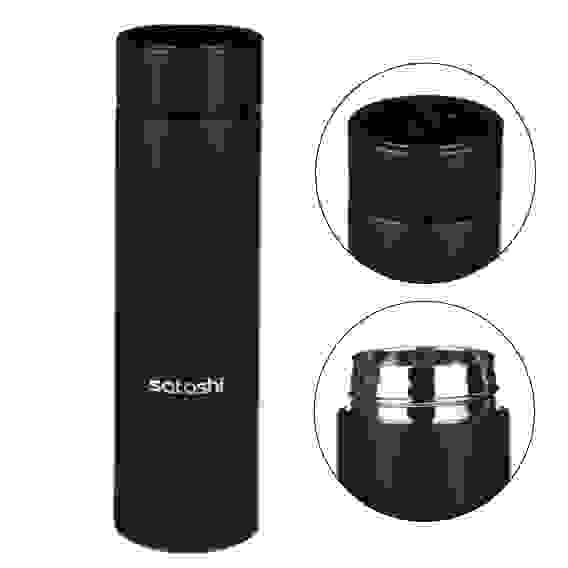 Термос-кружка с датчиком температуры 450мл, нерж.сталь SATOSHI