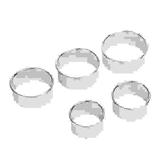 Набор форм для печенья/салатов/десертов 5пр, 5,2-6-6,8-7,6-8,5х3см, нерж.сталь SATOSHI