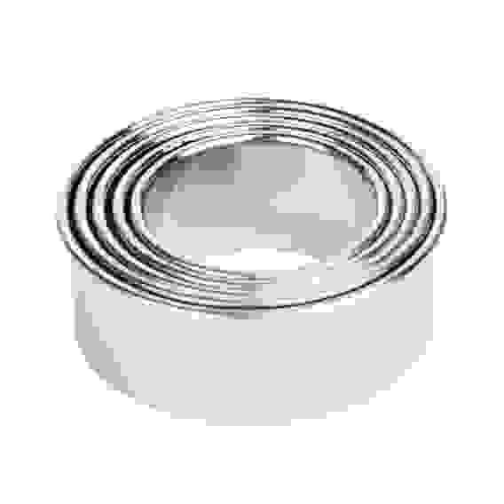 Набор форм для печенья/салатов/десертов 5пр, 5,2-6-6,8-7,6-8,5х3см, нерж.сталь SATOSHI